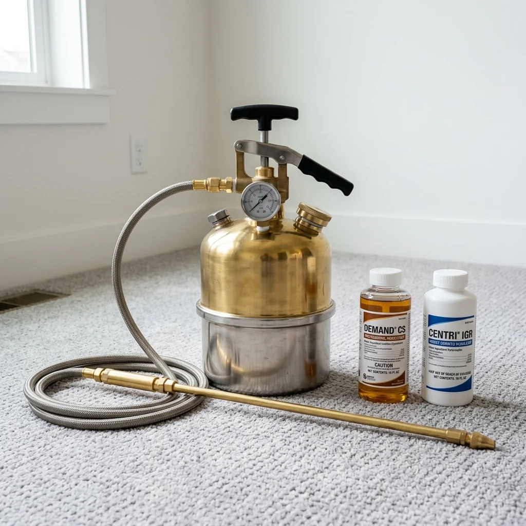 Pest control equipment for flea spraying