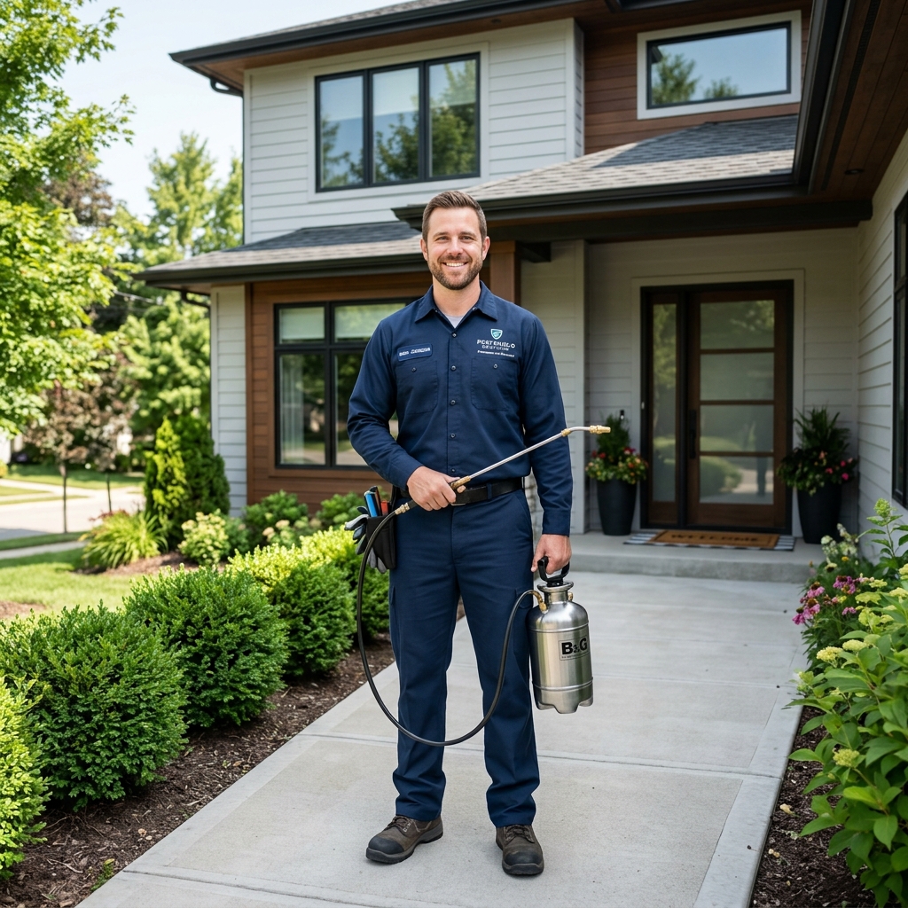 Super Pest Controler professional technician ready for wasp nest removal